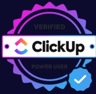 ClickUp Verified Power User badge